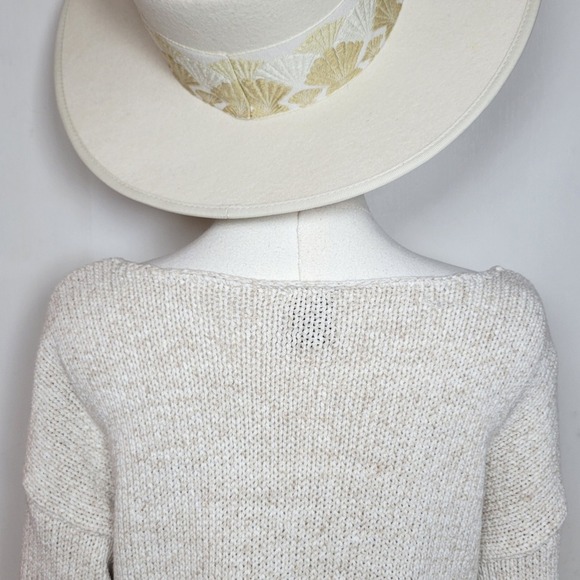 GAP Chunky Knit Cotton Sweater Women's L Soft Cozy Pullover Neutral Fall Winter - Picture 2 of 11